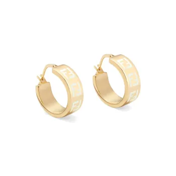 FENDI Earrings Unisex Gold