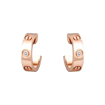 CARTIER LOVE Series 18K Rose Gold Earrings Unisex