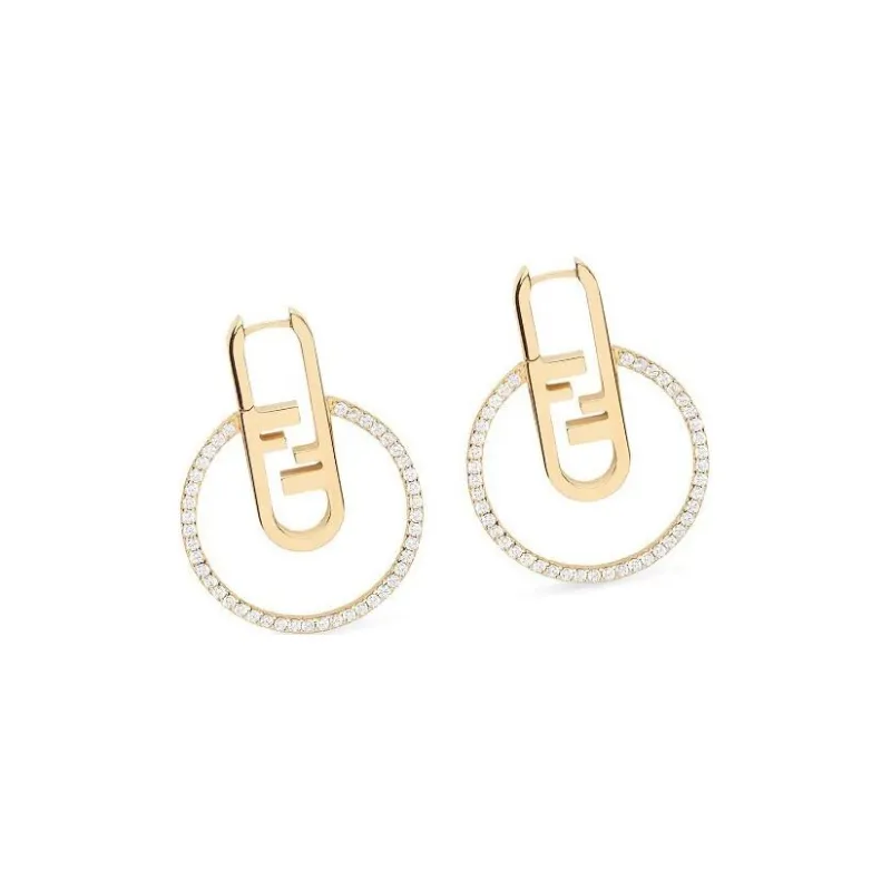 FENDI Earrings Women's Gold-3