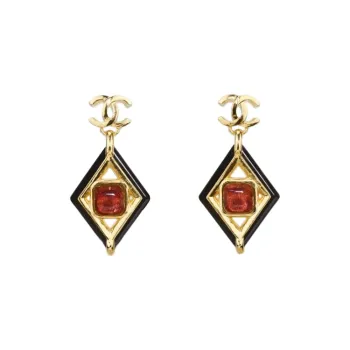 CHANEL Earrings Women's Gold