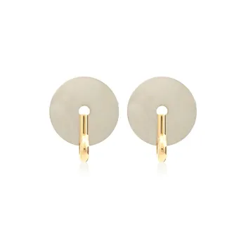 Burberry Alloy Gold Plated Palladium Plated Earrings Women's Silver