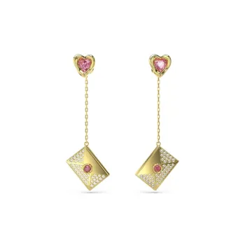 Swarovski Faux Crystal Earrings Women's Gold