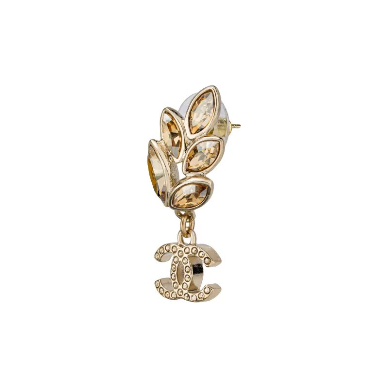 CHANEL 1986 1988 Cc Dangle Earrings-2