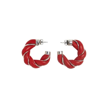 Bottega Veneta Twist Hoop Earrings