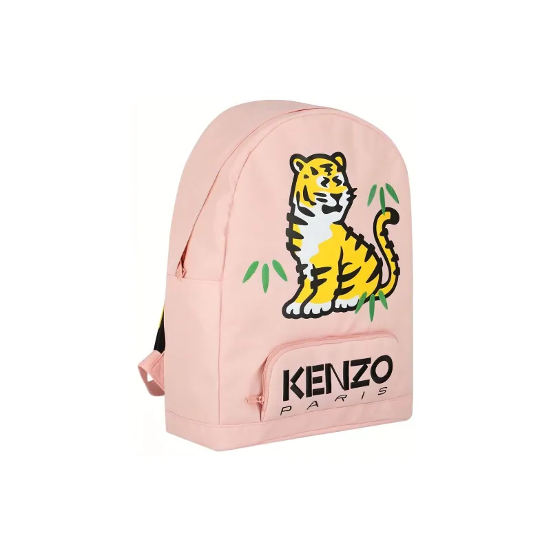 KENZO Kids Tiger-print Logo-embroidered Backpack-2