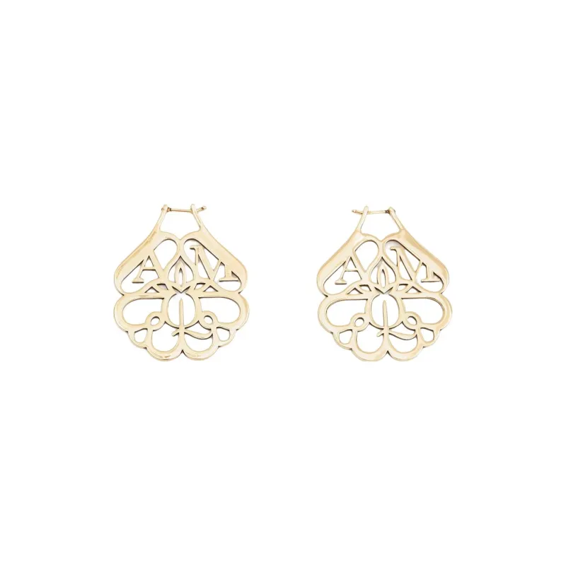 Alexander McQueen Earrings Women's Brown Yellow-0
