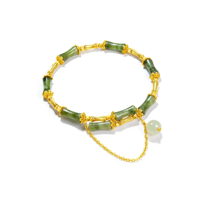 North Cain Hetian Jade Bangles Unisex Green Jade-1