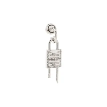 GIVENCHY Brass Earrings Unisex Silver