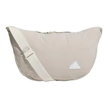 Adidas Recycled Polyamide Shoulder Bag Unisex Light Gray