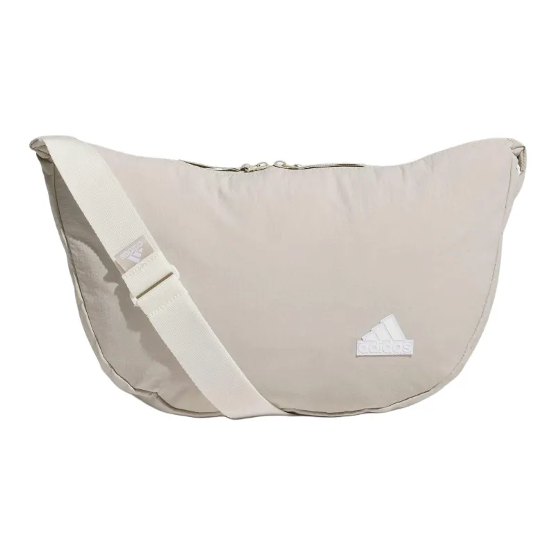 Adidas Recycled Polyamide Shoulder Bag Unisex Light Gray-0