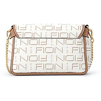 FION Canvas Crossbody Bag Medium Size Women's Multicolor-9