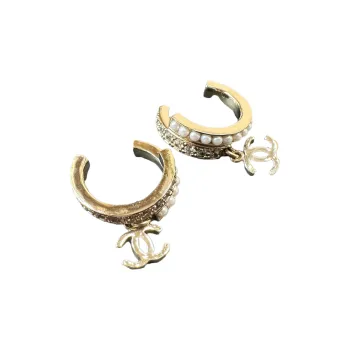 CHANEL Earrings Women's Gold