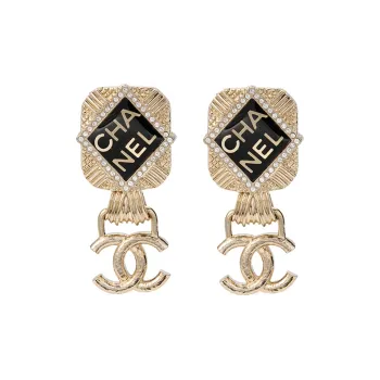 CHANEL Earrings Women's Gold