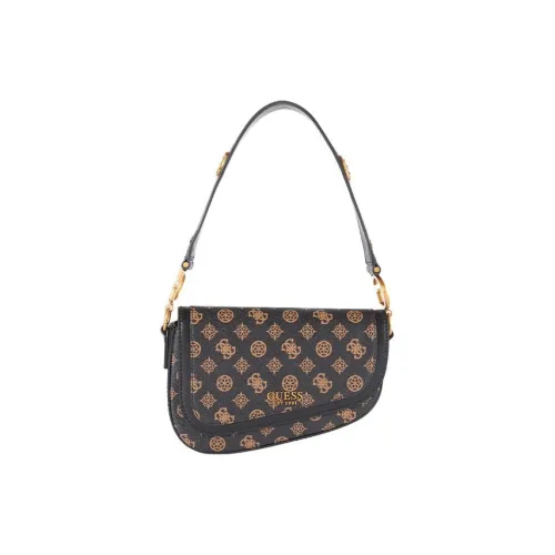 GUESS Artificial Leather Crossbody Shoulder Bags Women's Brown