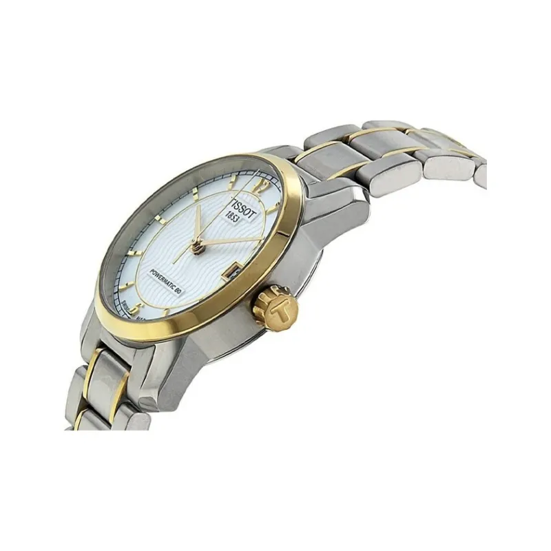 TISSOT Automatic Mechanical Movement Women's Watch Watch 32mm White Dial Titanium Watch Case Titanium Strap-1