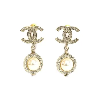 CHANEL Earrings Women's Gold