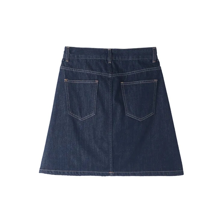 HIPPIEMISS Denim Short Skirts Women's Ink Wash Blue-1