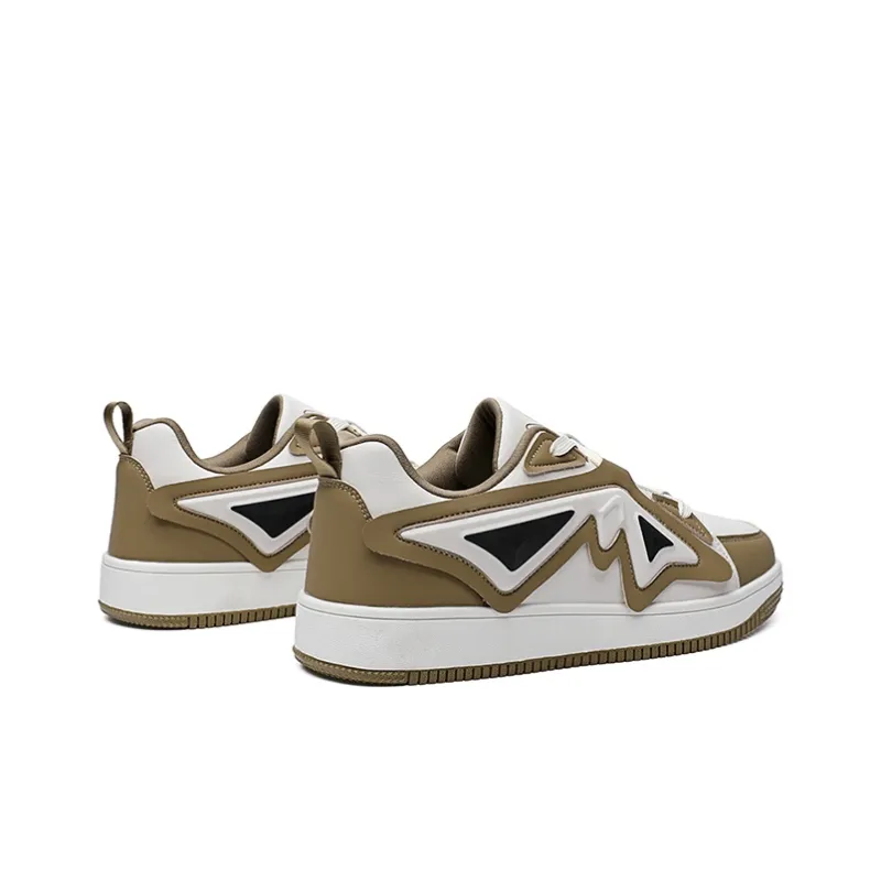 ABIDJAN Low-Top Skateboard Shoes Unisex Gray Khaki Black White-4