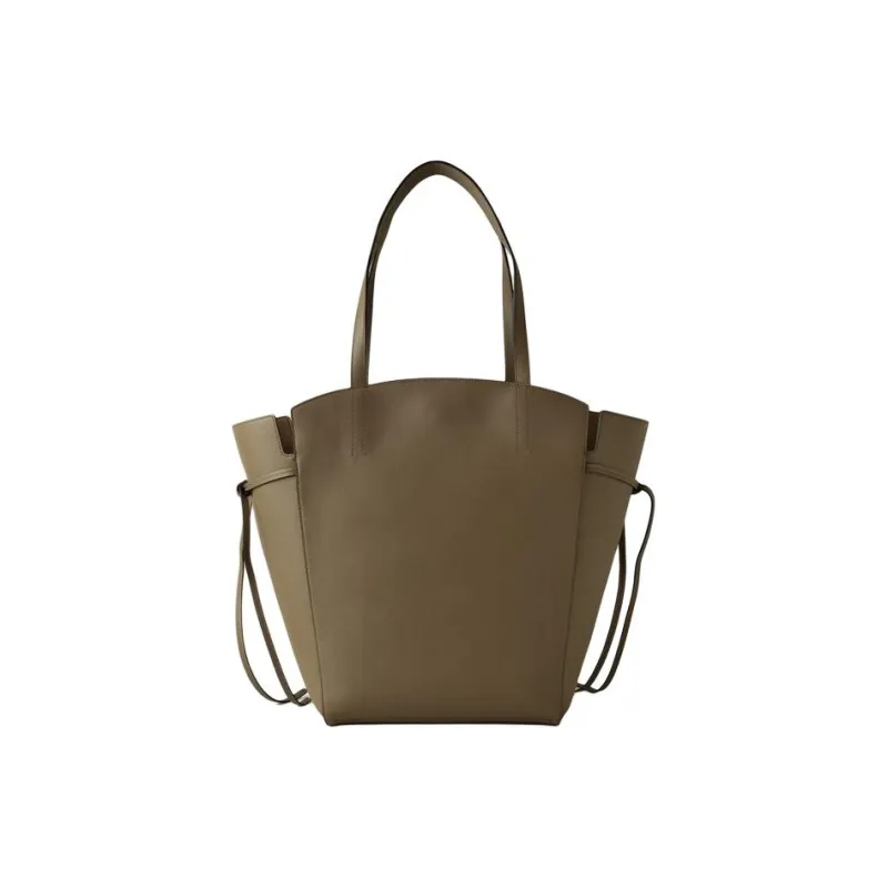 Mulberry Grained Leather Tote Bag Shopping Bag Shoulder Bag Handbag Women's Linen Green-2