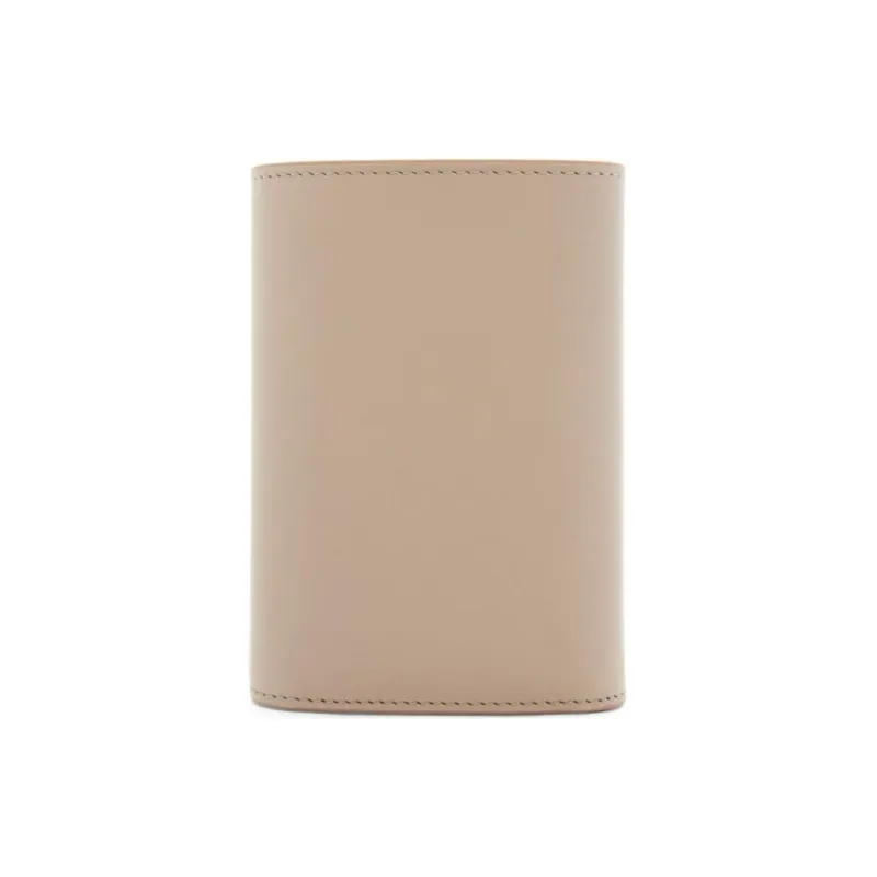 LOEWE Bright Nappa Calfskin Wallet Small Size Unisex Sand-1