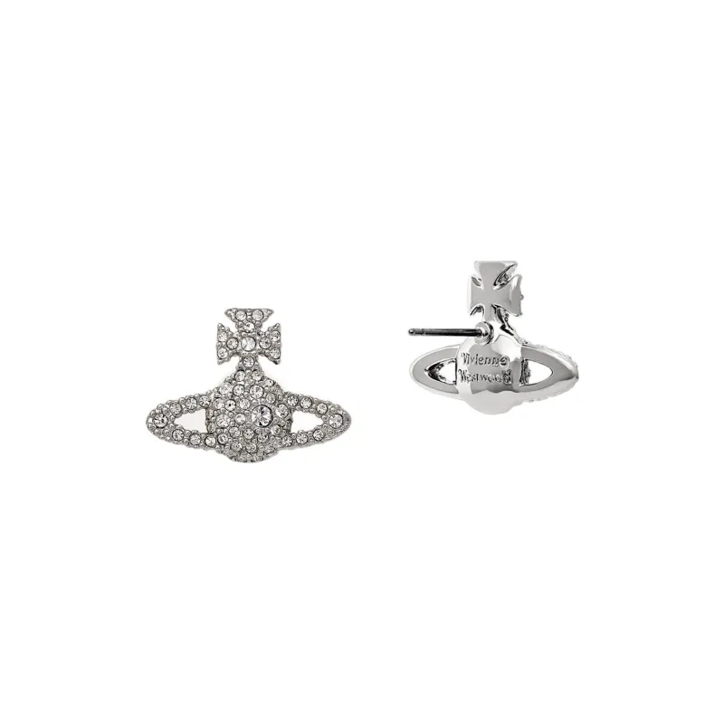 Vivienne Westwood Crystal embellished Logo Stud Earring-1