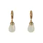 Waterdrop Hoop Earrings[Green and White Jade]