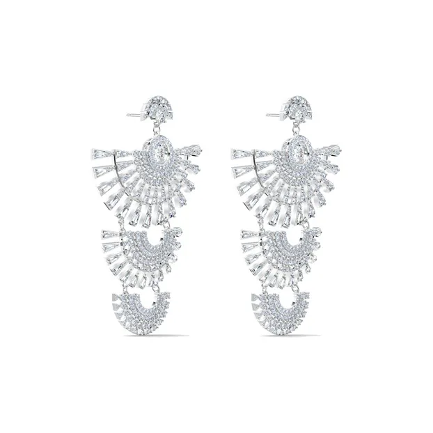 Swarovski Sparkling Dance Earrings Women's White-1