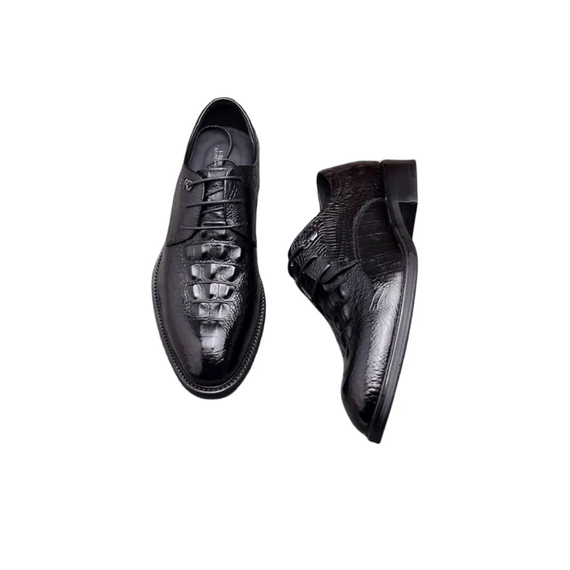 KACHILANG Dress Shoes Men Low Top Black/Red-2