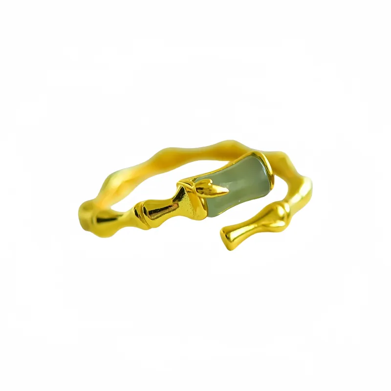 Atsuyama Hetian Jade Rings Women's Green Jade-0