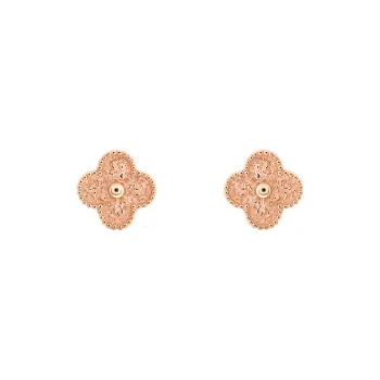 Van Cleef & Arpels 18K Rose Gold Earrings Women's