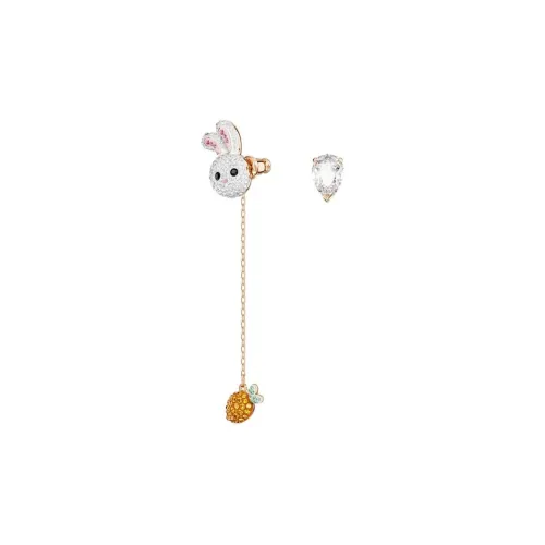 Swarovski Zodiac Rabbit Gold Plated Earrings Women's