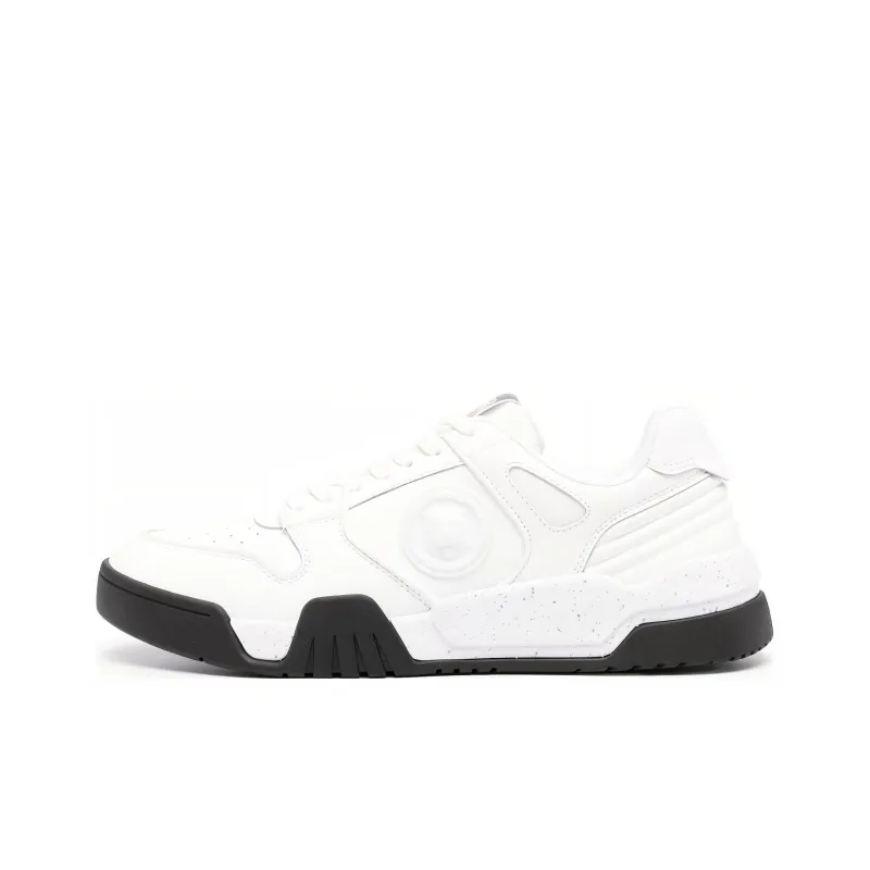 Just Cavalli Tiger Head Low-Top Casual Shoes Men's White Black-0