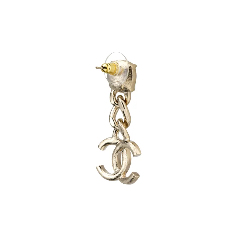 CHANEL Metal Earrings Women's Gold-2