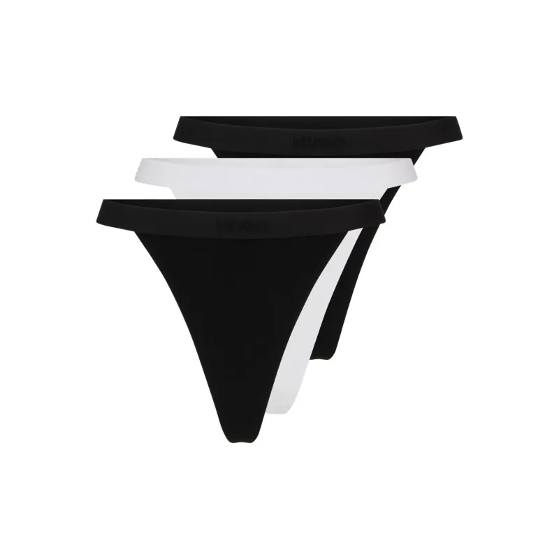HUGO BOSS Triple-Pack Of String Briefs In Stretch Modal Underpants Women's 3 Pack-0