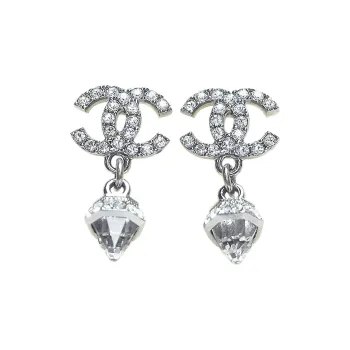CHANEL Earrings Women's Silver