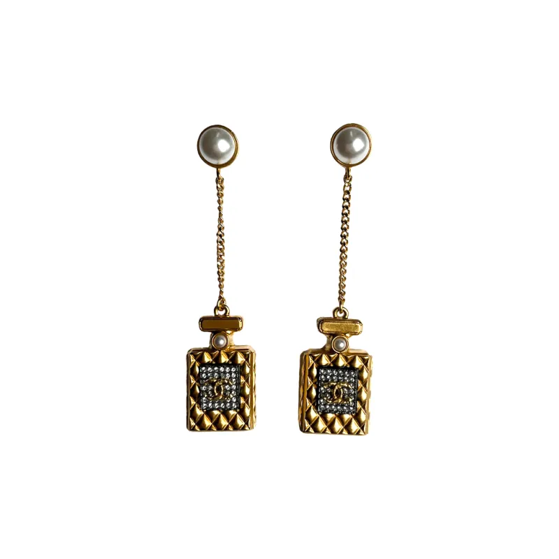 CHANEL Earrings Unisex Gold-0