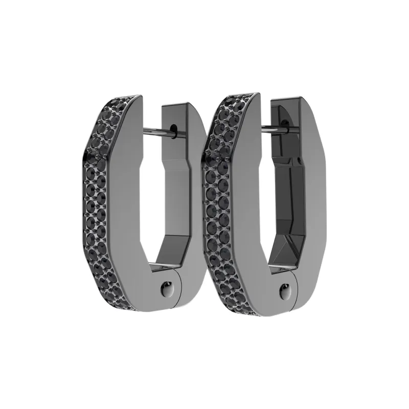 Swarovski Dextera Earrings Women's Black-2