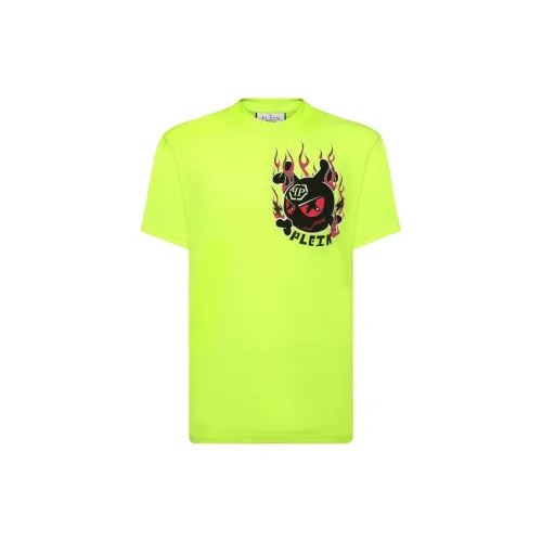 PHILIPP PLEIN T-Shirts Men Fluorescent Green