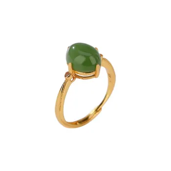 Jianlu S925 Silver Rings Women's Jasper