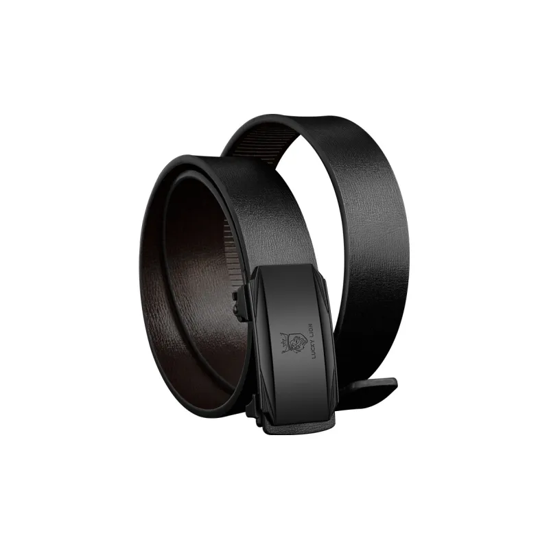 LUCKY LION Automatic Buckle Business Advanced Elegant Leather Belts Men's-12