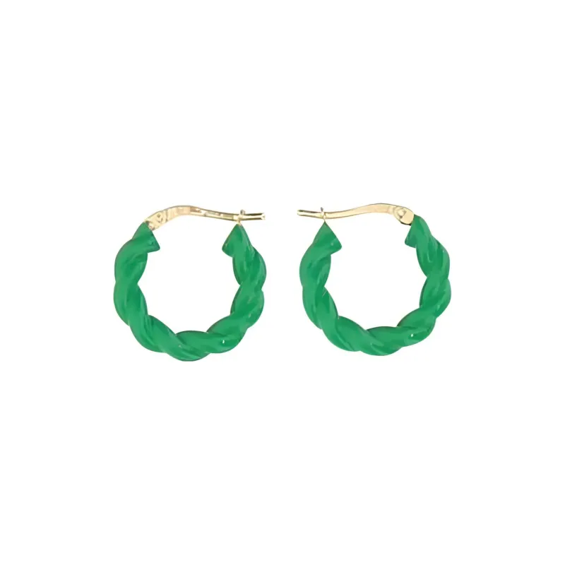 Bottega Veneta Earrings Unisex Green-0