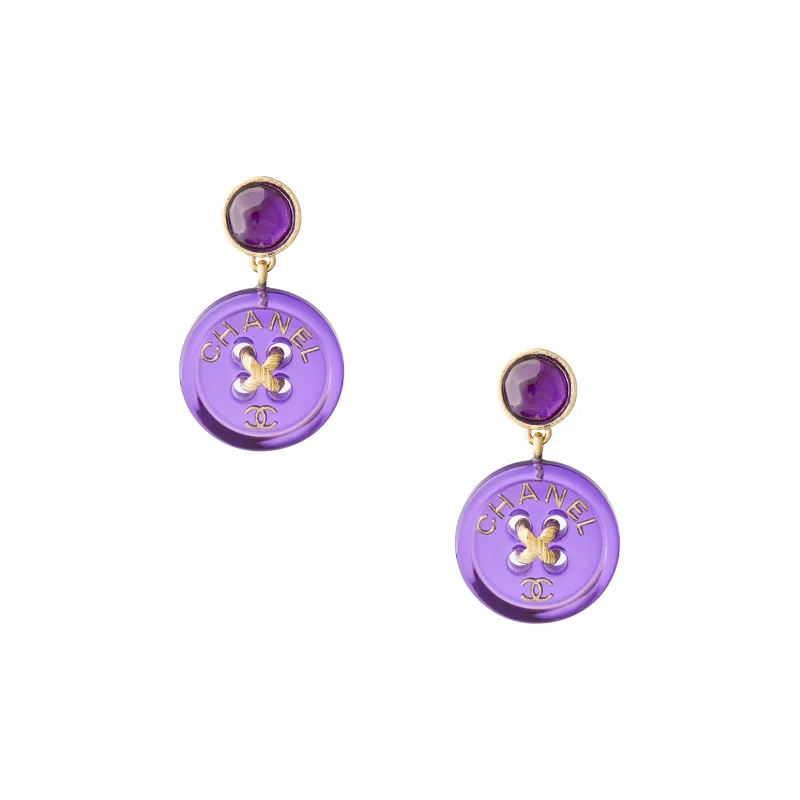 CHANEL Earrings Women's Purple-0