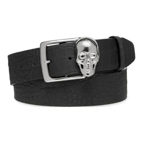 PHILIPP PLEIN Skull-buckle Leather Belt