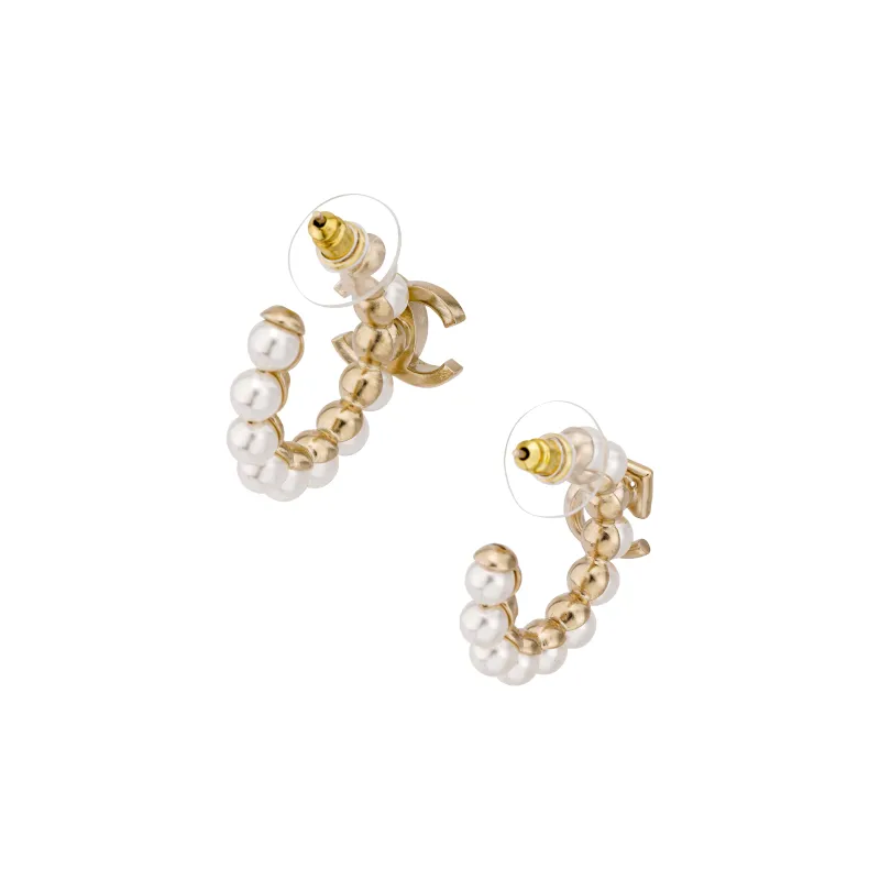 CHANEL Earrings Women's Gold-1