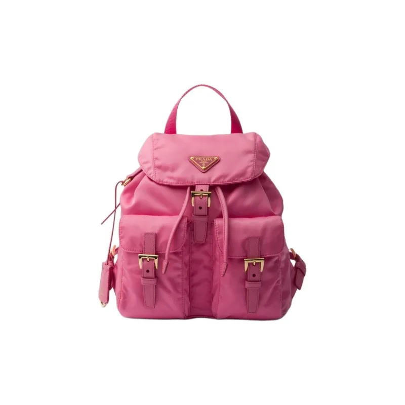 PRADA Re-Nylon Fabric Backpack Small Size Women's Begonia Pink-0