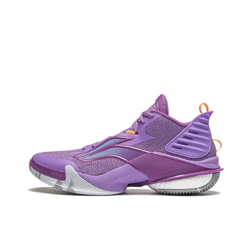 LINING Power 10 Basketball Shoes Men Mid Top Camo Purple