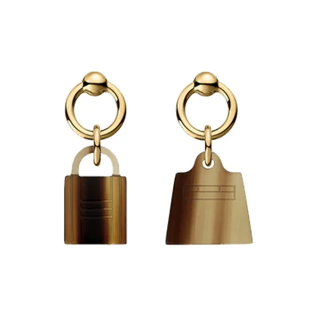 HERMES Amulette Maroquinier Earrings Women's-0