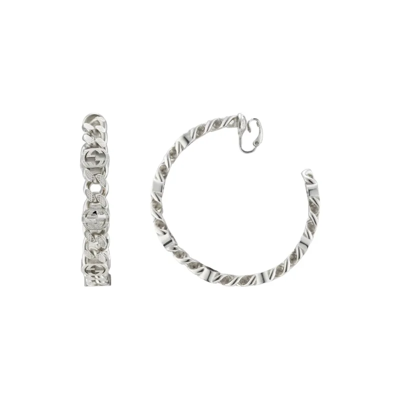 GUCCI Palladium-Plated Metal Earrings Women's Silver-0