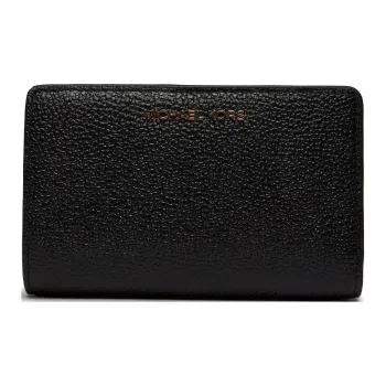 MICHAEL KORS Hammered Texture Leather Wallet Women's Black