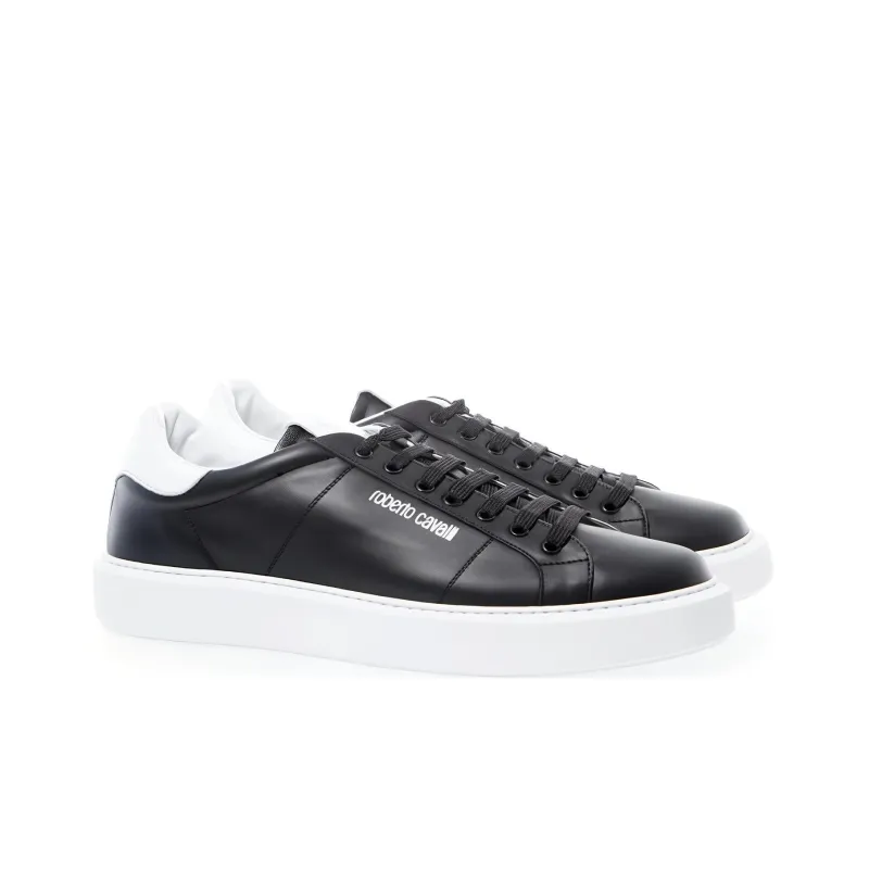 Roberto Cavalli Low-Top Skateboard Shoes Men's Black-2